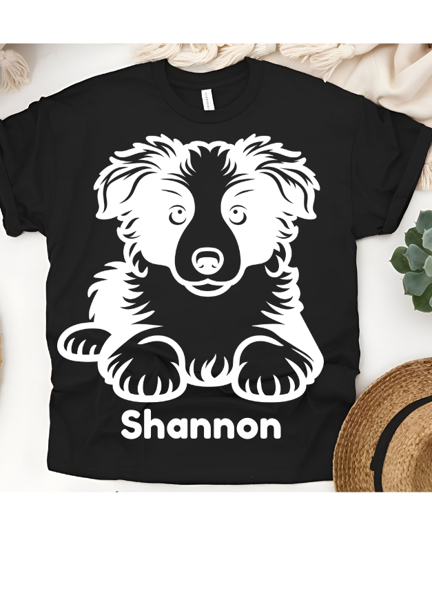 🐶✨ Personalized Fluffy Pup T-Shirt – Custom Name Kids Tee!