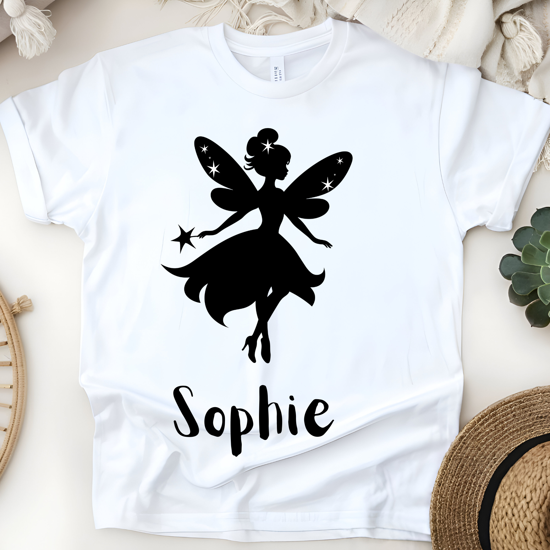 ✨🧚‍♀️ Personalized Enchanted Fairy T-Shirt – Custom Name Kids Tee! 🧚‍♂️✨