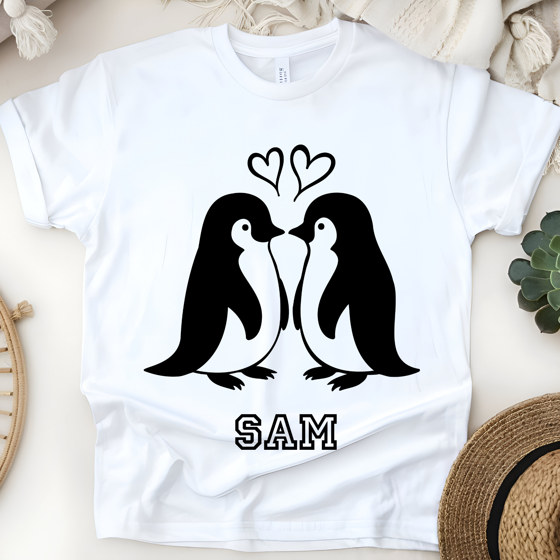 ❄️🐧 Personalized Adorable Penguin T-Shirt – Custom Name Kids Tee! 🐧❄️