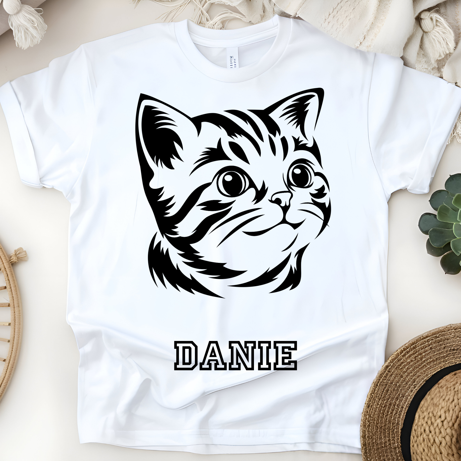 🐱✨ Personalized Adorable Kitty T-Shirt – Custom Name Kids Tee! ✨🐱