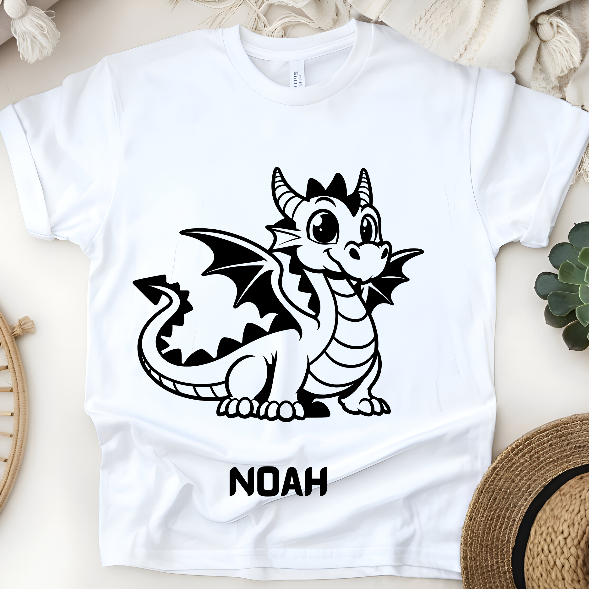 🔥🐉 Personalized Fierce Dragon T-Shirt – Custom Name Kids Tee! 🐉🔥