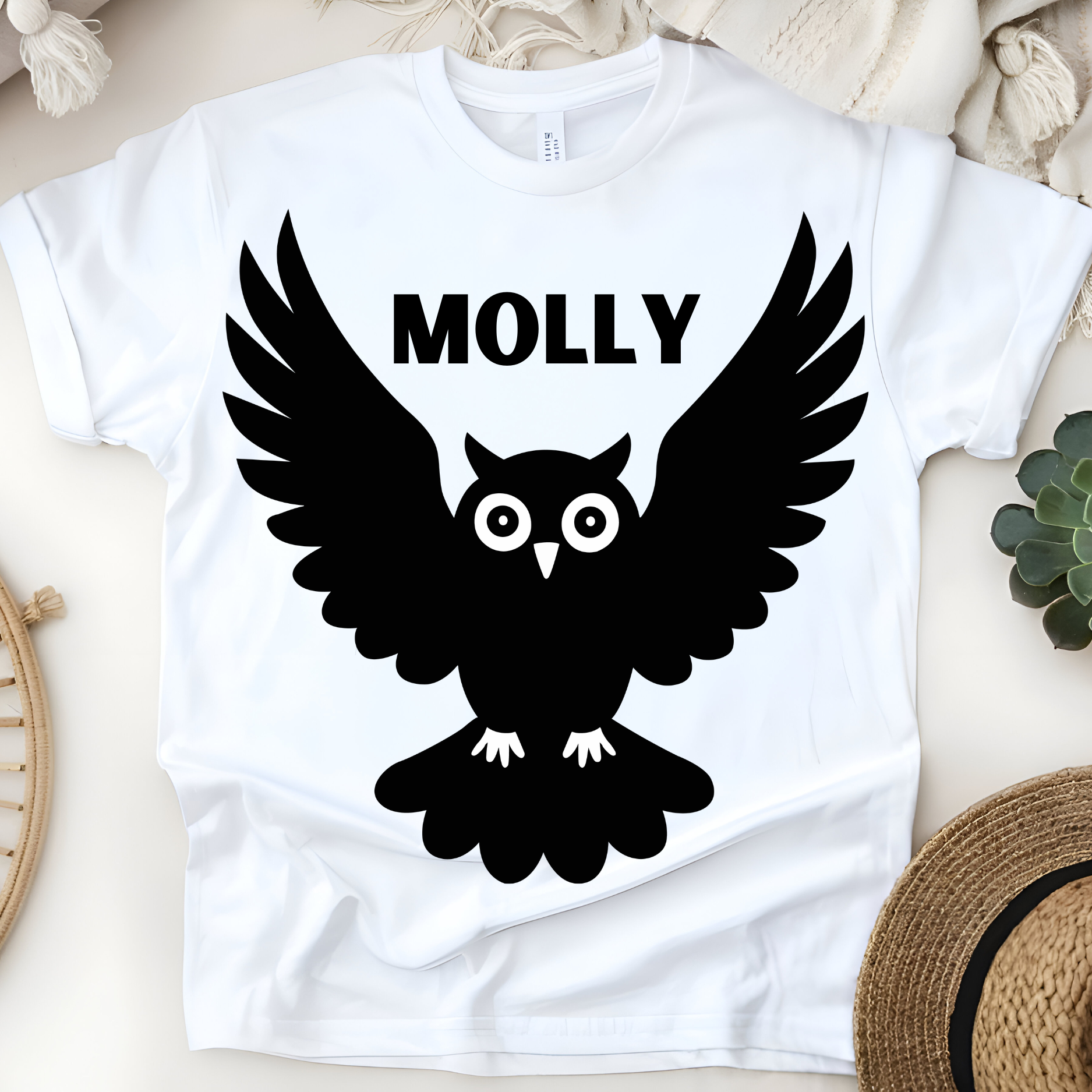 🦉✨ Personalized Night Owl T-Shirt – Custom Name Kids Tee! ✨🦉