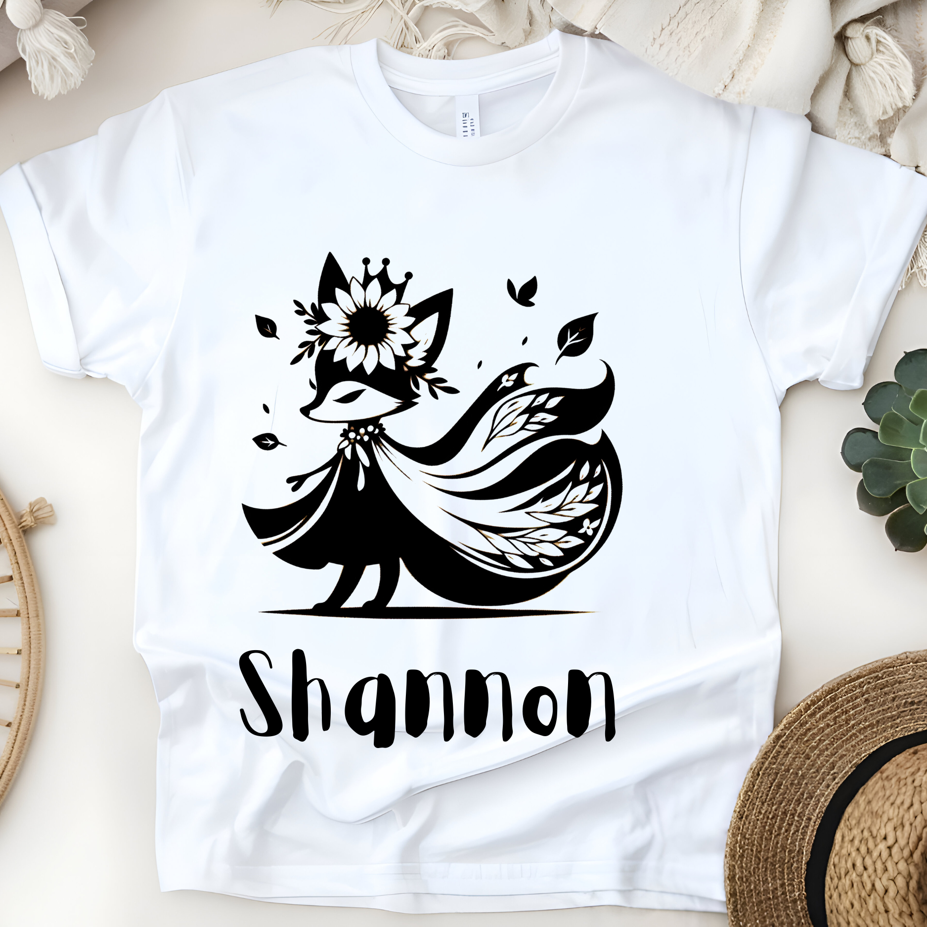 🦊✨ Personalized Enchanted Fox T-Shirt – Custom Name Kids Tee! ✨🦊